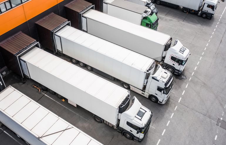 pharmaceutical logistics Truck in a Warehouse