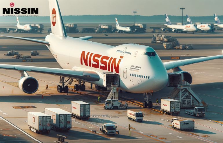 Air Freight Forwarder shipping goods via air transport